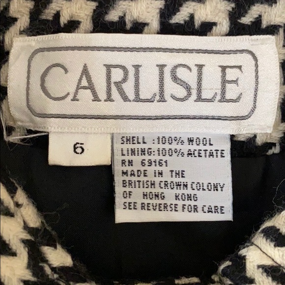 VINTAGE Carlisle wool houndstooth swing coat! - Picture 2 of 4